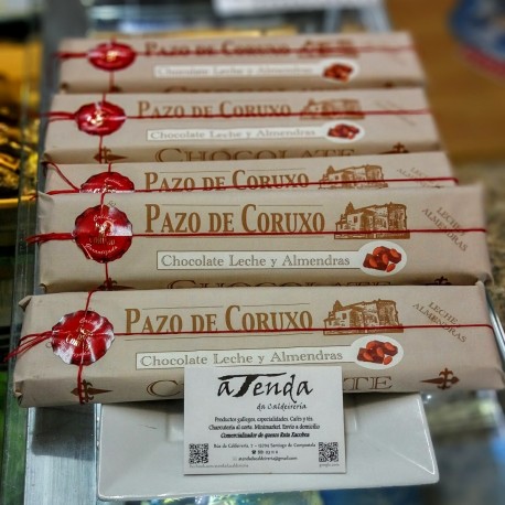 Tableta chocolate con leche y almendras Pazo de Coruxo - 300 g