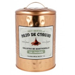 Lata galletas Cobre Mantequilla con chocolate