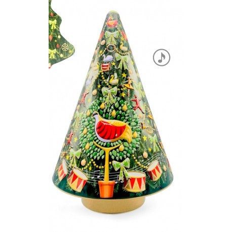 Lata árbol musical con Bombones