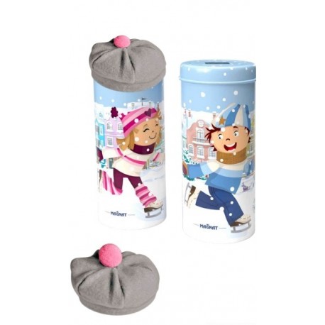 Lata huchas rellenas de polvorones